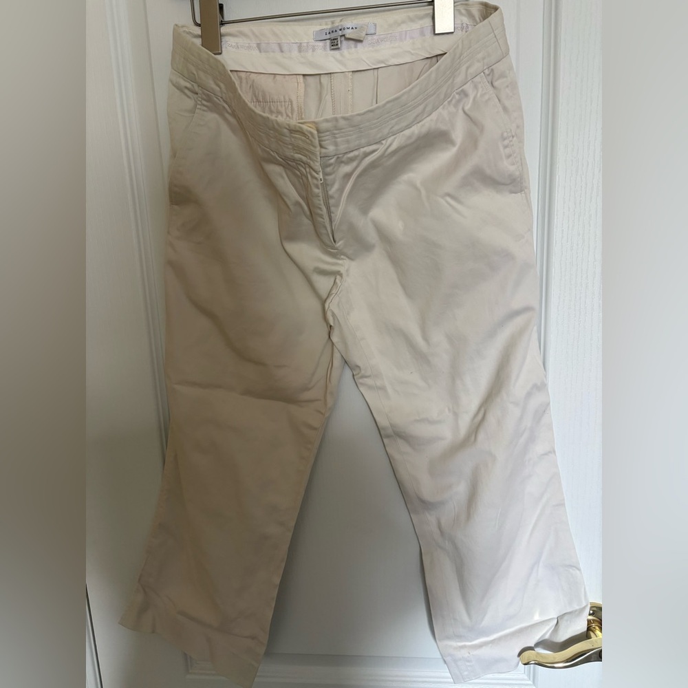 Zara Women's Cream Capris